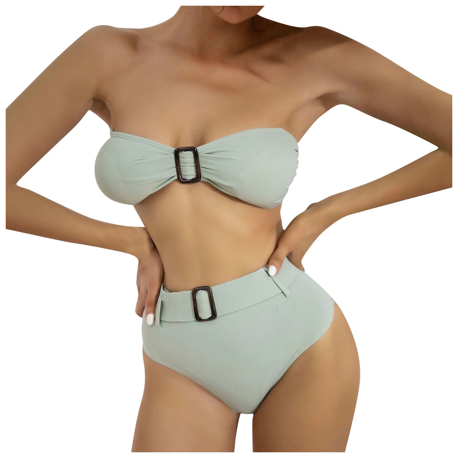 Сексуальный комплект бикини с разрезом из двух предметов купальный костюм без