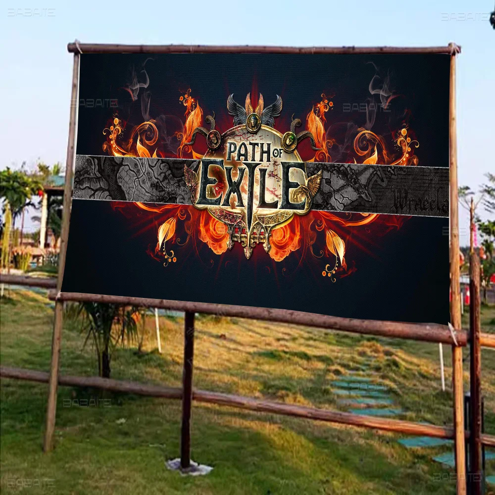Path Of Exile High End Quality Banner Printing Artistic Atmosphere Style Camping Flag