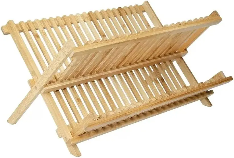 

Dishes And Dishes Drainer Opens And Closes In Bamboo Foldable Dishes Drainer Wooden Plates Mugs Rack Stand Holder Kitchen Suppli