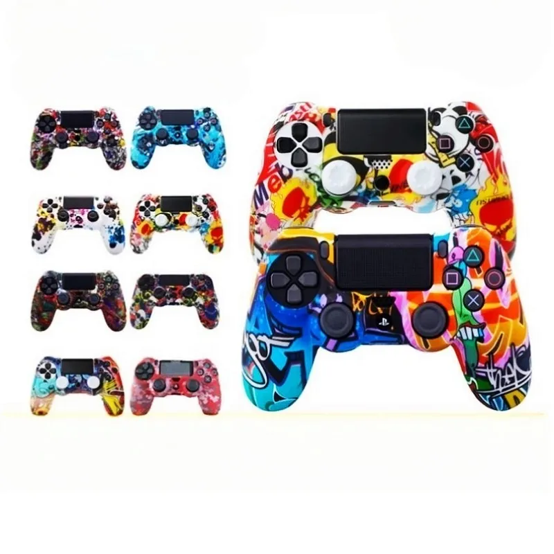 

Suitable for PS4pro Handle Protector Grip Silicone Anti-slip Protector Comic Style Game Handle Protective Cover