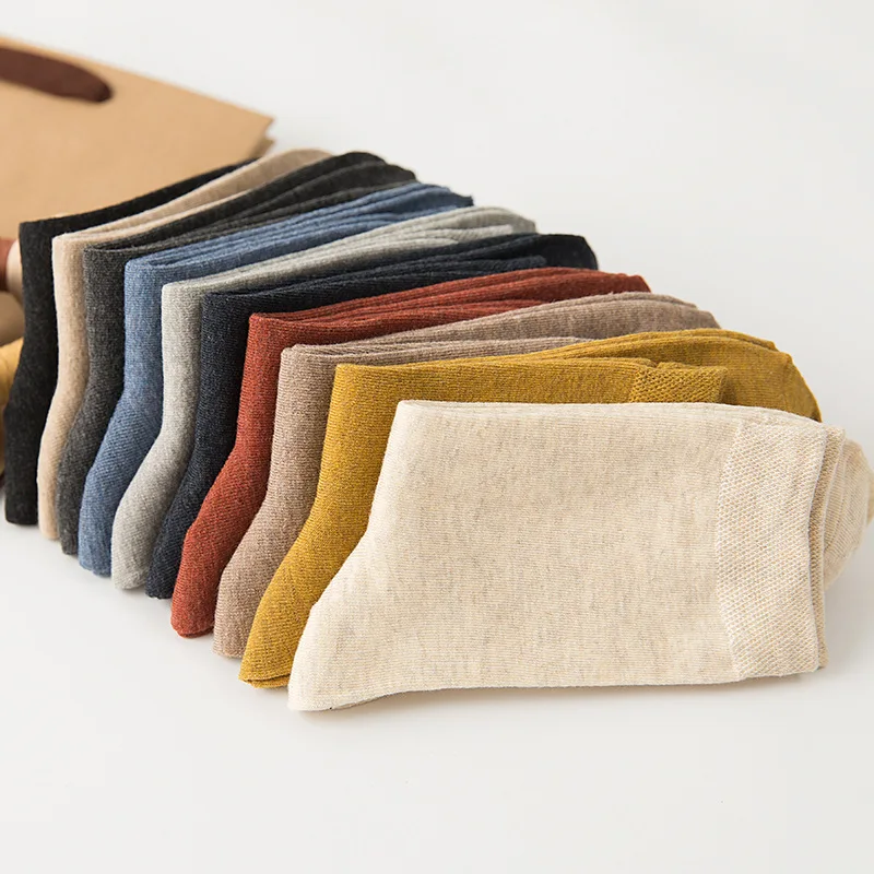 

Мужские однотонные носки карамельных цветов, модные трендовые мужские носки, Новые повседневные хлопковые носки на осень и весну, подарок д...