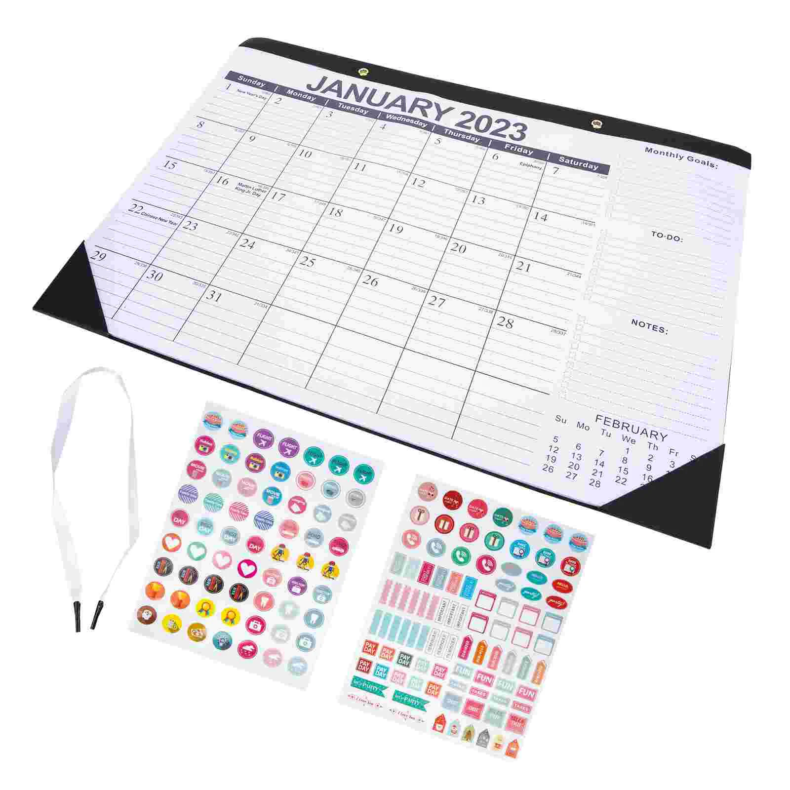

Calendar Wall 2023 Monthly Book Planner Desk Hanging Large Home English Office Decor 18 Planning Agenda Schedule Accessory 2024