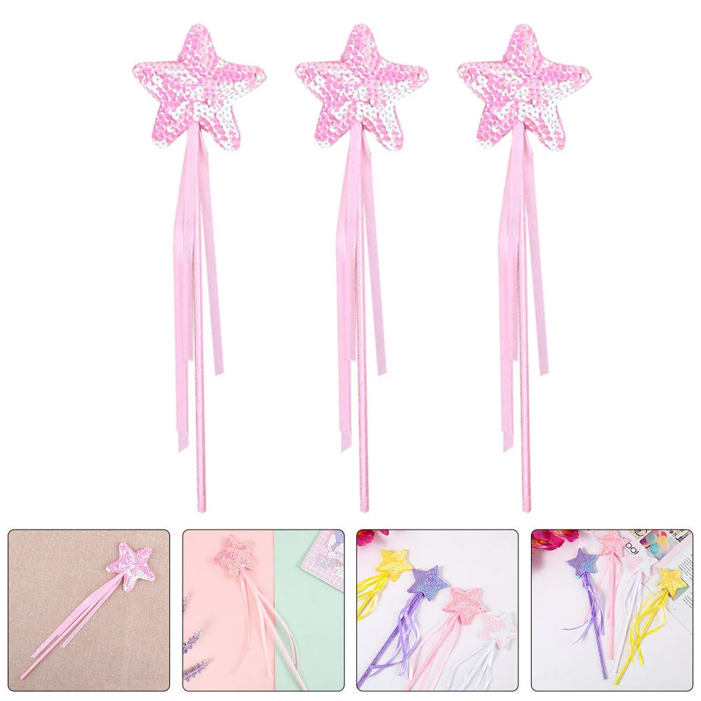 

3 Pcs Adult Princess Costume Exquisite Fairy Sticks Cosplay Toy Stage Prop Cloth Ribbon Party Favors Baby