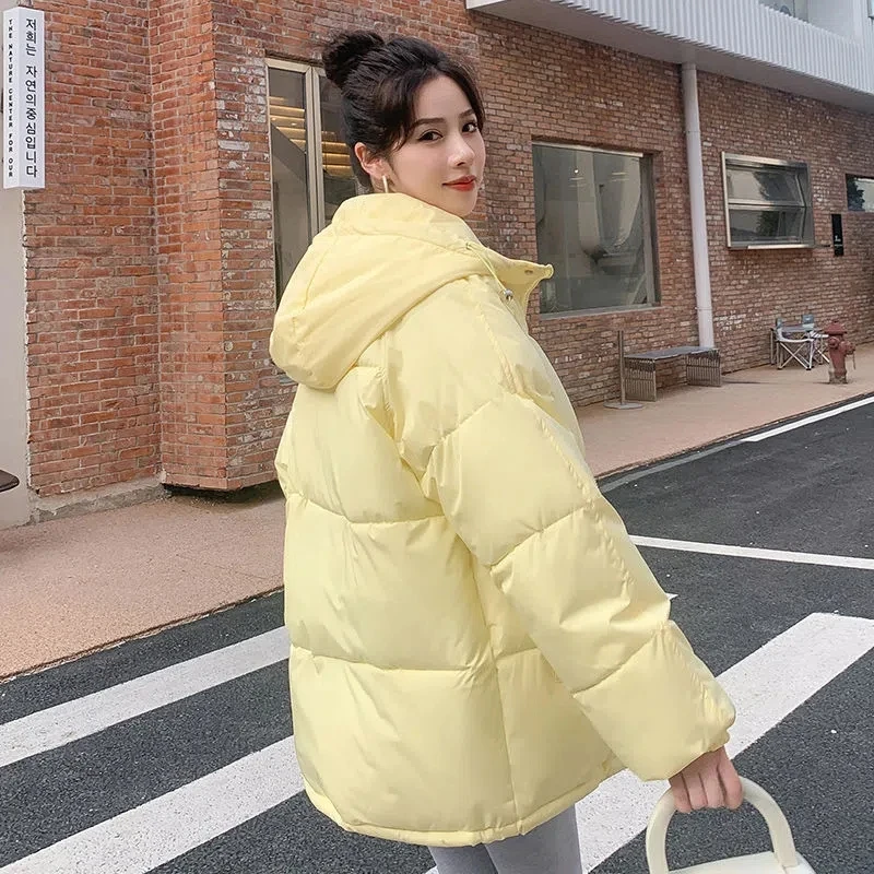 Parkas Women 2022 Winter New Fashion Loose Casual Student Bread Coat Female Clothing Long Hooded Warm Down Cotton Padded Jacket