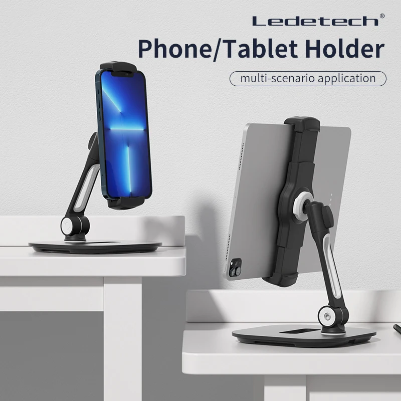 Ledetech Desktop Phone Tablet Stand Adjustable Phone Holder Bedside Flexible Support Stand Foldable and  Multi-Function Holder