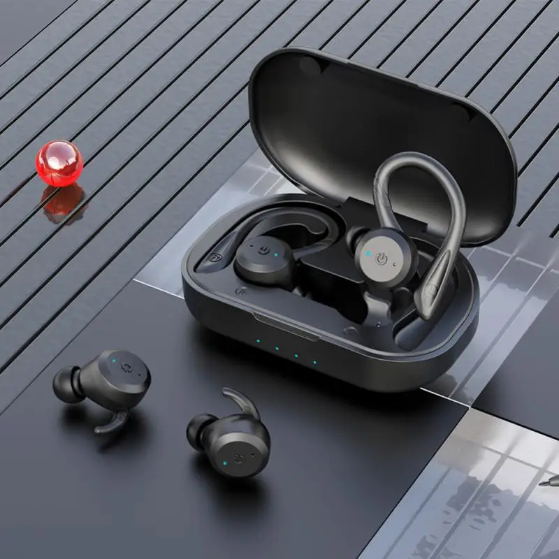 

Hours Play time Swimming Waterproof Earphone Dual Wear Style Sport Wireless Headset TWS Ipx7 Earbuds Stereo