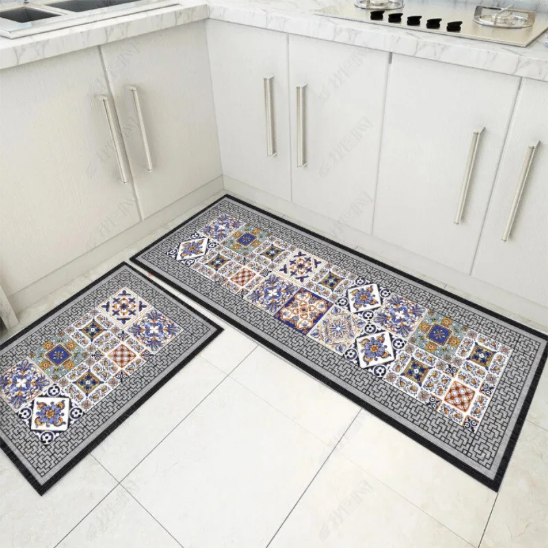 

Kitchen Rug Anti Fatigue Home Absorbent Carpet for Bathroom Kitchen Mats for Floor Waterproof Bedroom Carpet Entrance of House