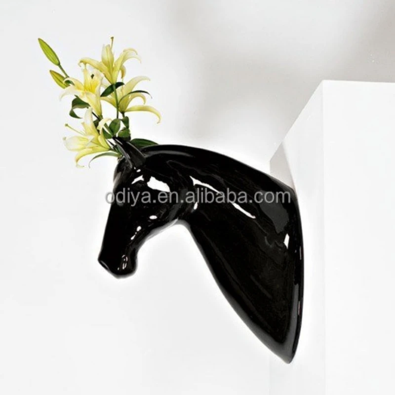 

fiberglass horse head wall animal hanging decoration Flower pot