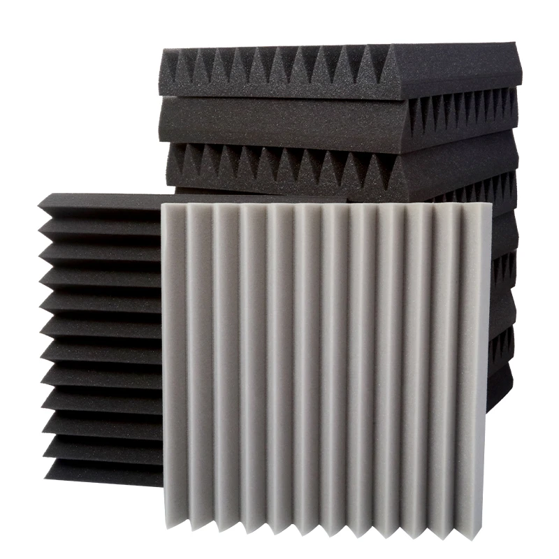 

24Pcs Studio Acoustic Foam Panels Sound Absorption Sponge Drum KTV Room Silence Treatment Wall Soundproof Foam with Tapes