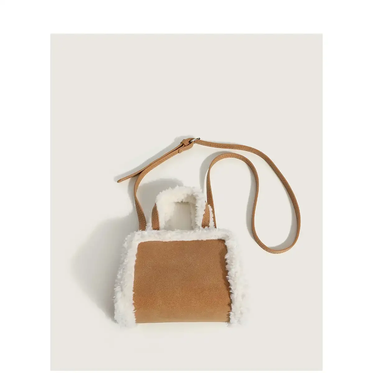 Осенне-зимняя сумка из овечьей шерсти роскошная женская сумка-тоут с логотипом TF