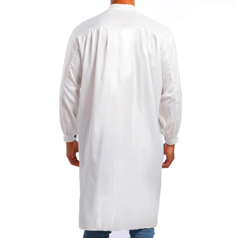 Thobe Jubba Kurta Men Abaya Dubai Islamic Shirts Top Long Sleeve Robe Saudi Arab Arabia Homme Kaftan Arabe Muslim Dress Clothing