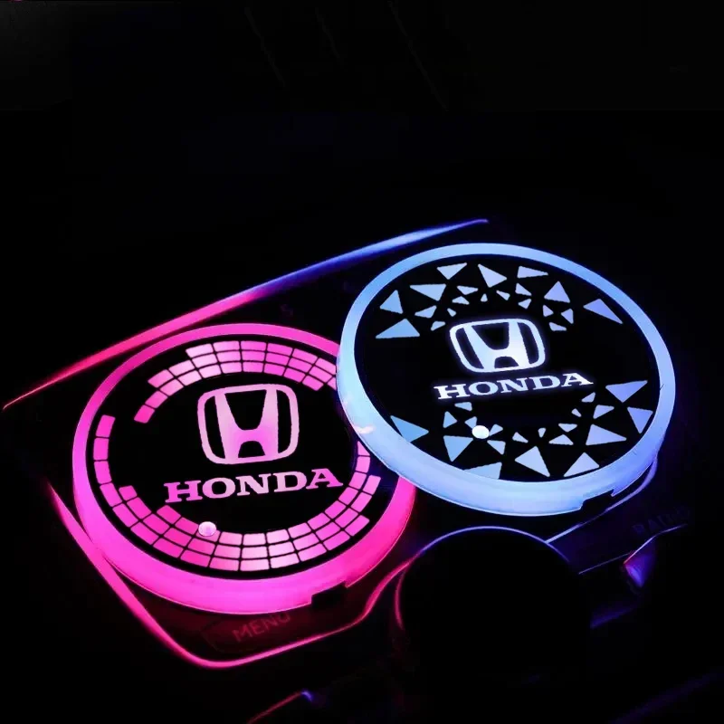 Разноцветная автомобильная светодиодная подсветка для Honda Accord коврик чашки воды