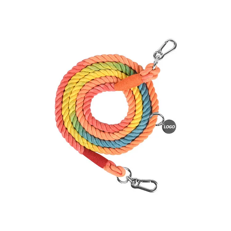 

Gradient Color Dog Half Pinch Collars Dogs Leashes Rope Metal Chain Collar Strap Pet Outdoor Walking Training Long Traction Rope
