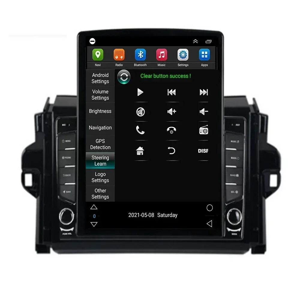 2Din Android13 Tesla автомобильный радиоприемник для TOYOTA FortunerHILUX Revo Vigo 2015-35 мультимедийный