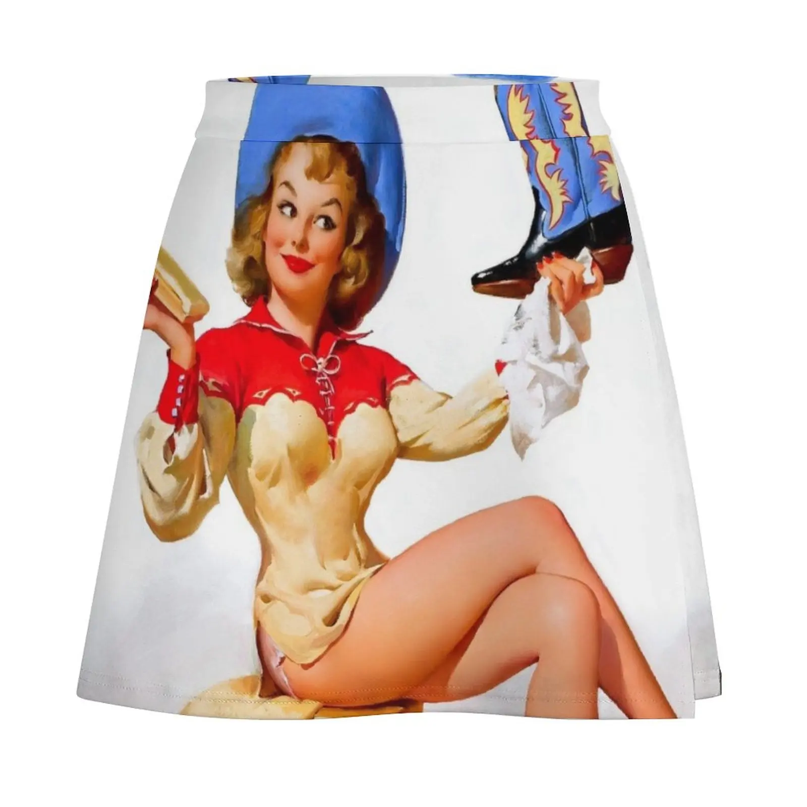 Полированная производительность от Gil Elvgren винтажная мини-юбка Xzendor7 Old Masters