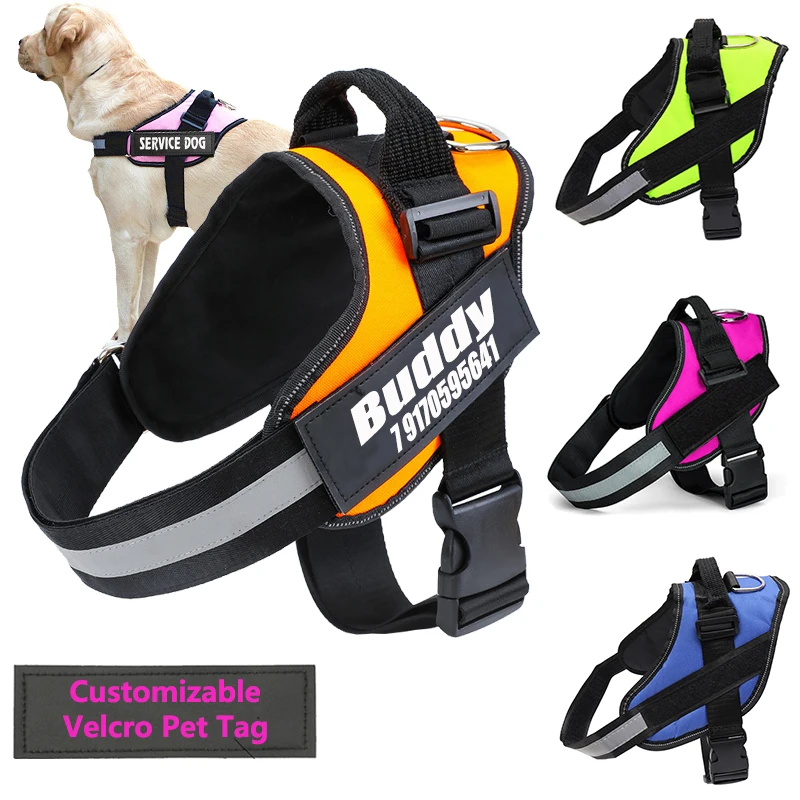 

Индивидуальная Светоотражающая шлейка для собак, жилет, собачий ошейник, шлейка для маленьких и больших питомцев, аксессуары для собак, удо...