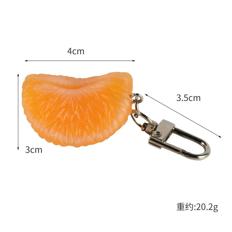 Модная цепочка для ключей из оранжевого мандарина новая модель подвески ПВХ в