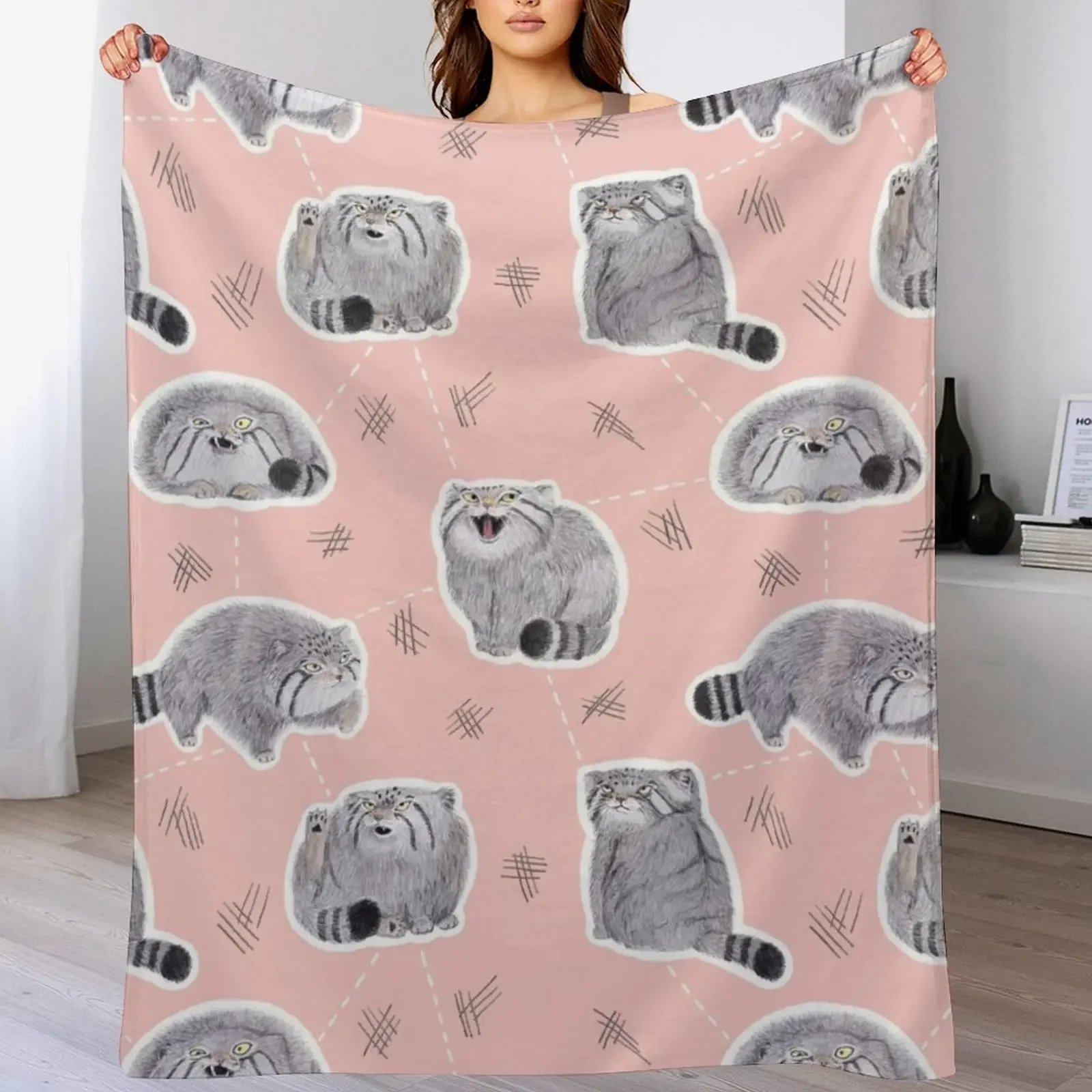 Пушистый плед Pudgy Pallas' Cats