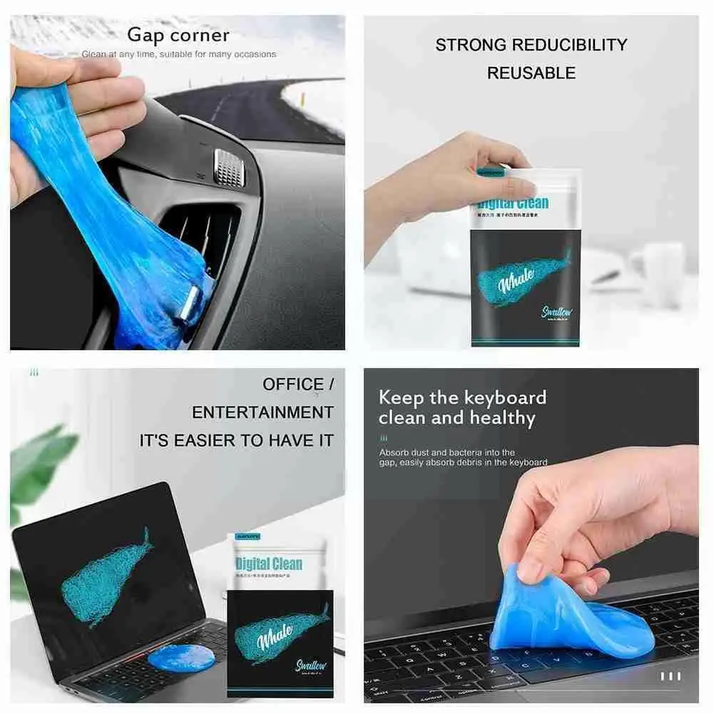 

1pcs New Auto Car Cleaning Pad Glue Powder Cleaner Clean Gel Car Mud Cleaner Home Dust Computer Keyboard Cleaning Tool Remo L3i3