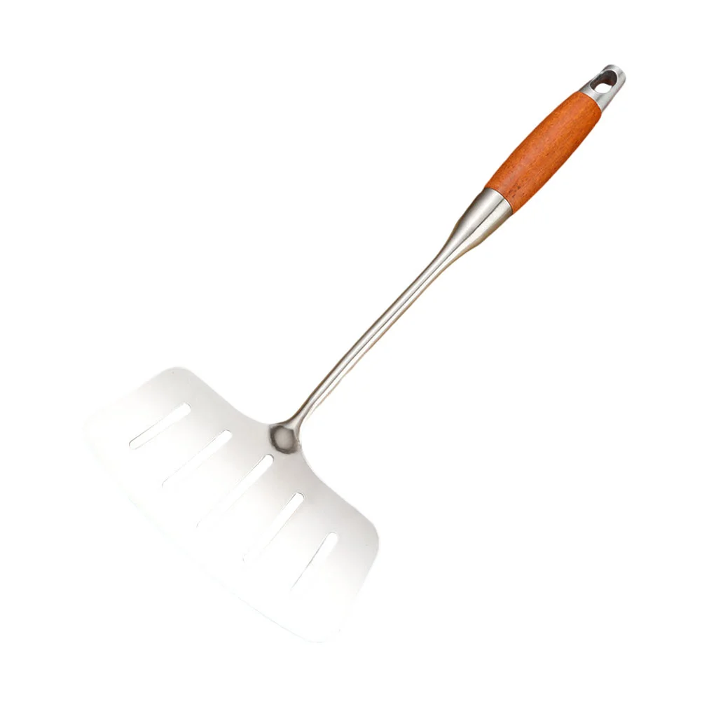 

Spatulabbq Spatulascheese Fried Wok Steak Sturdy Griddle Metal Turner Grill Flipper Handle Woodenwiden Slotted Fillet Fry