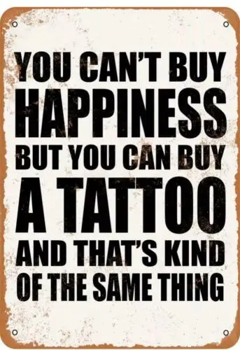 Металлическая табличка с надписью не могу купить счастье магазин тату настенные