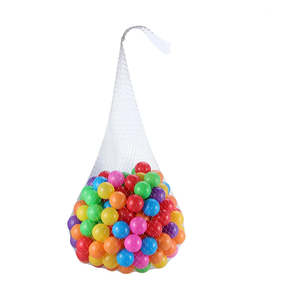 

50pcs Plastic Balls Pit Balls Crush Proof Ocean Balls Toys with Storage Mesh Bag for Kids