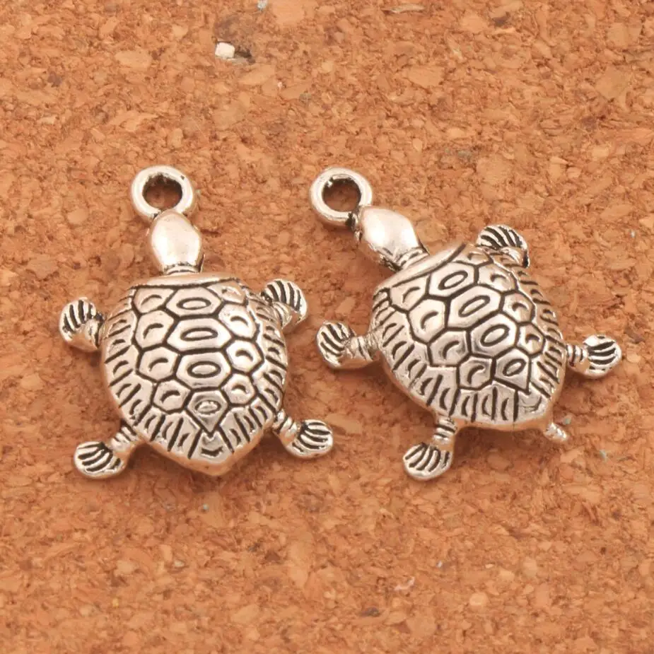 

Turtle Tortoise Sea Animal Charm Beads Tibetan Silver 22.2x14.7mm 30Pcs Zinc Alloy Pendants Jewelry Finding L1182