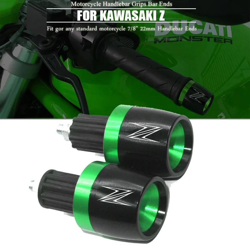 Motorcycle CNC Handle Bar Handlebar Grips Cap End handle Plugs cap For KAWASAKI Z400 Z800 Z900 Z900RS Z1000 Z1000SX