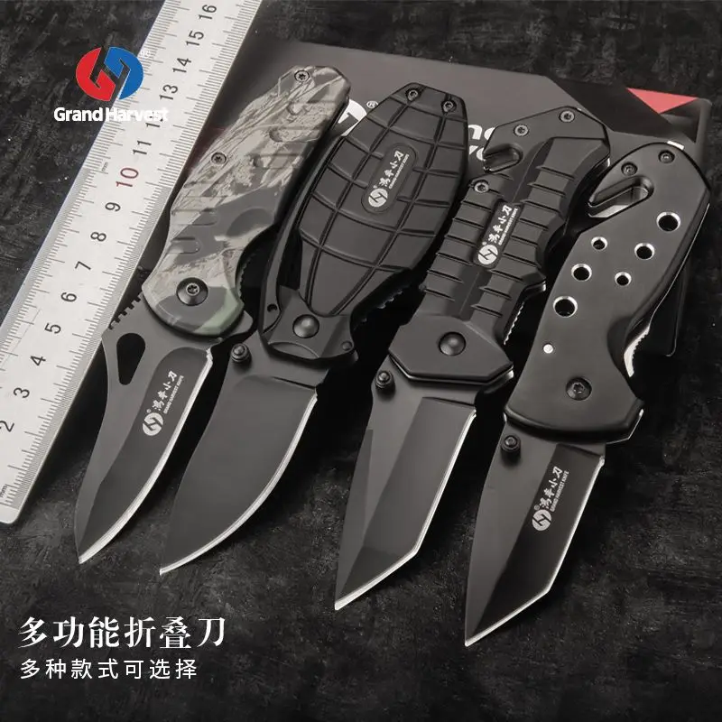 

Складной нож Hongfeng, складной нож с высокой твердостью, острый нож, Походный нож для выживания, защиты, кемпинга, мини нож для фруктов, нож для повседневного использования