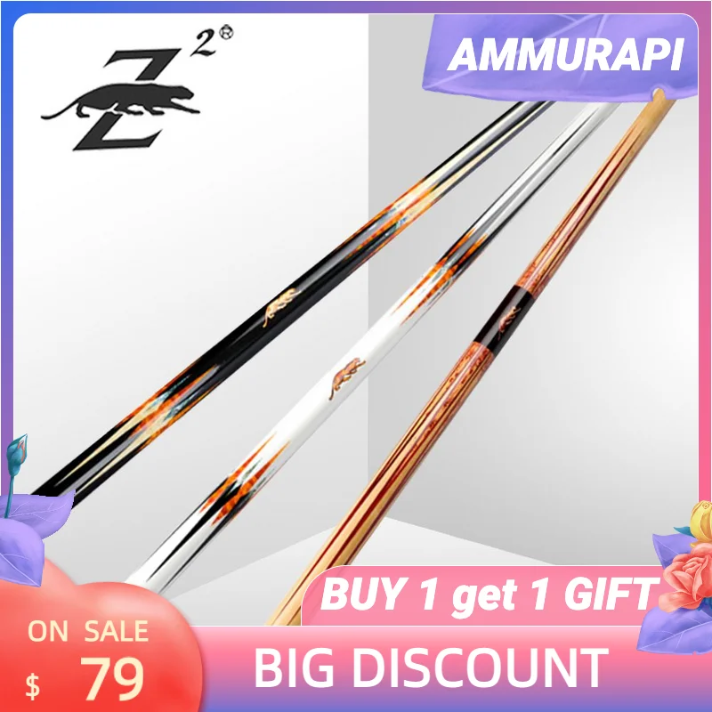 

PREOAIDR 3142 Z2 Maple Shaft Smooth Wrap With Case With Joint Protector Uni-loc SE Pool Cue Stick Billiard 10/11.75/13mm Tip