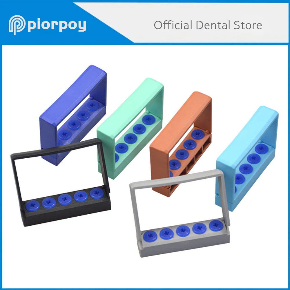 

PIORPOY Plastic Dental Endo Holder Scaler Tips Block Disinfection Box Dentistry Organizers Odontologia Sterilizer Case 5 Holes