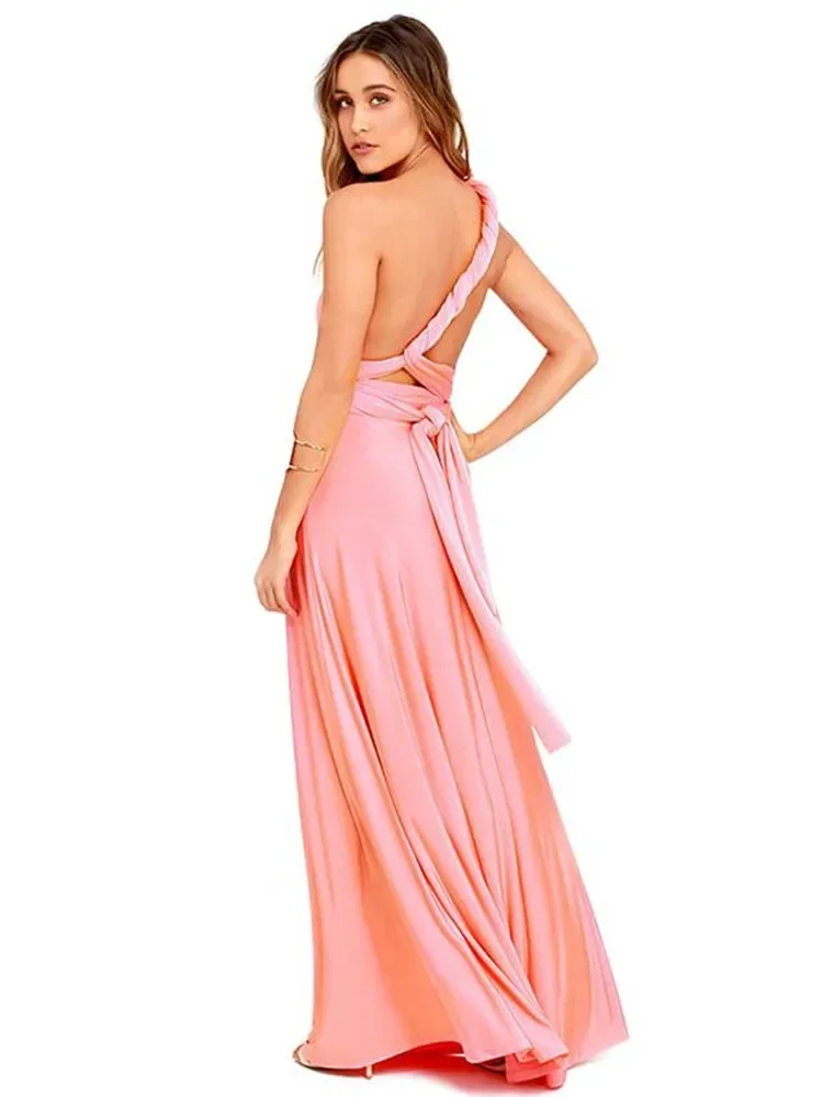 

Sexy Women Boho Maxi Club Dress Red Bandage Long Dress Party Multiway Bridesmaids Convertible Infinity Robe Longue Femme