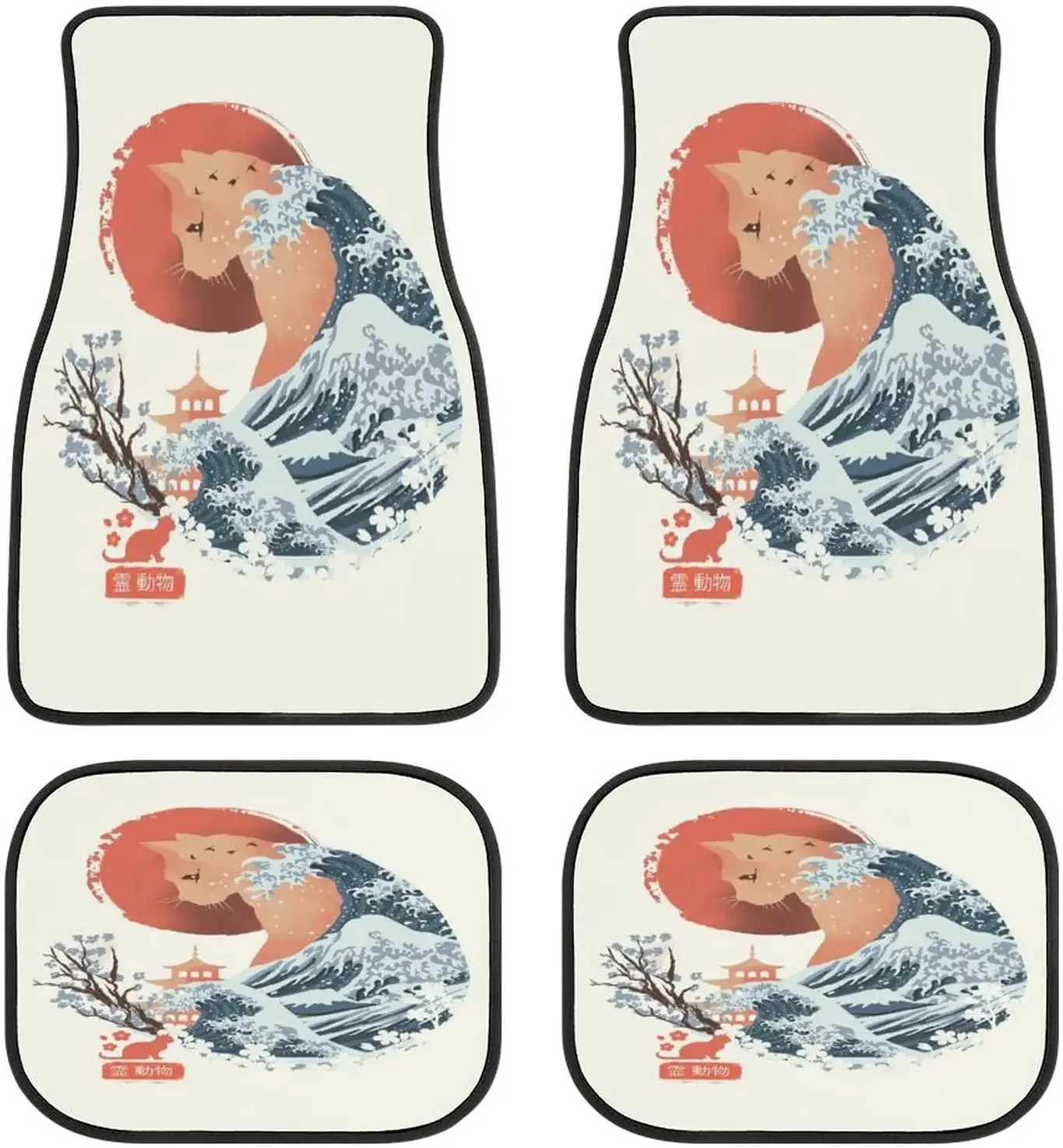 Японские художественные эстетические автомобильные коврики с изображением
