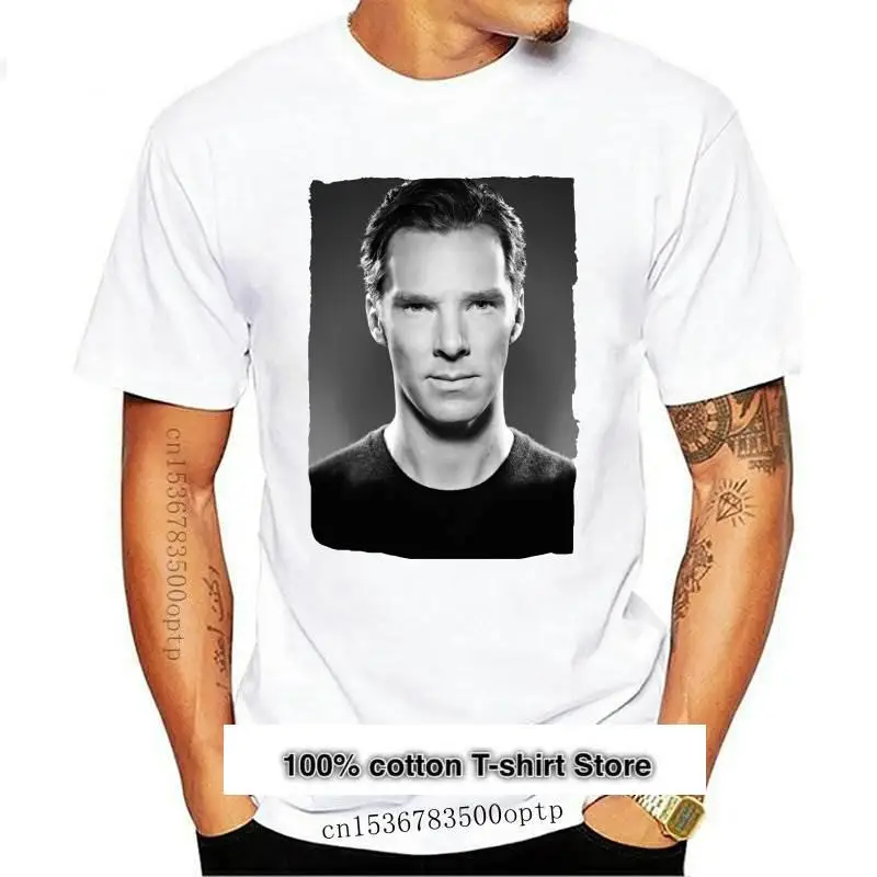 

Camiseta de manga corta para hombre, camisa de cuello redondo con estampado de bendict Cumberbatch