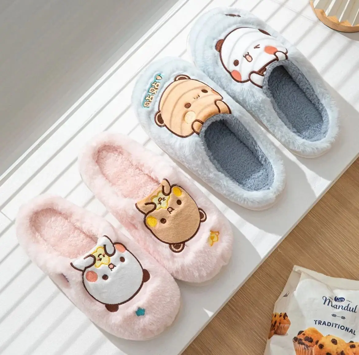 MINISO Кавайные тапочки медведь