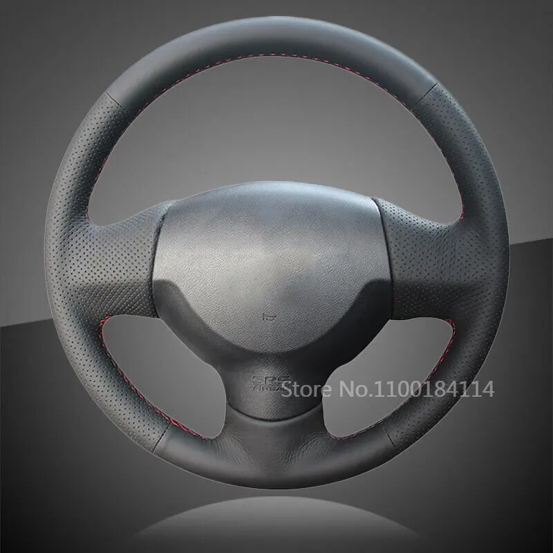 

Чехол на руль автомобиля из мягкой кожи для Mitsubishi Lancer X 10 ASX 2010-аксессуары для автомобильного интерьера