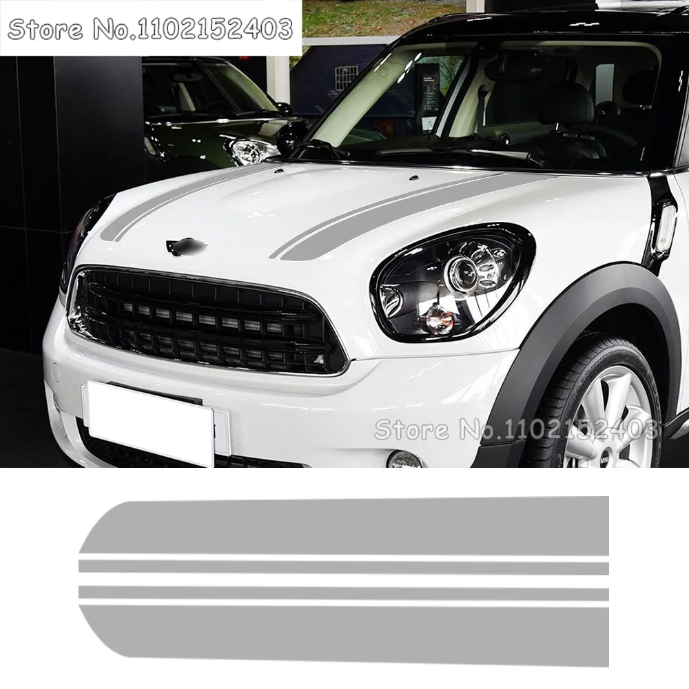 

Car Hood Trunk Engine Bonnet Rear Stripes Cover Vinyl Decal Sticker For 2010-2016 BMW Mini Countryman R60 Stickers Clubman R55