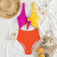 2022 women bikini sexy swimwear color block packwork swimsuit bikini set brazilian bathing suit beachwear colorful swimming suit