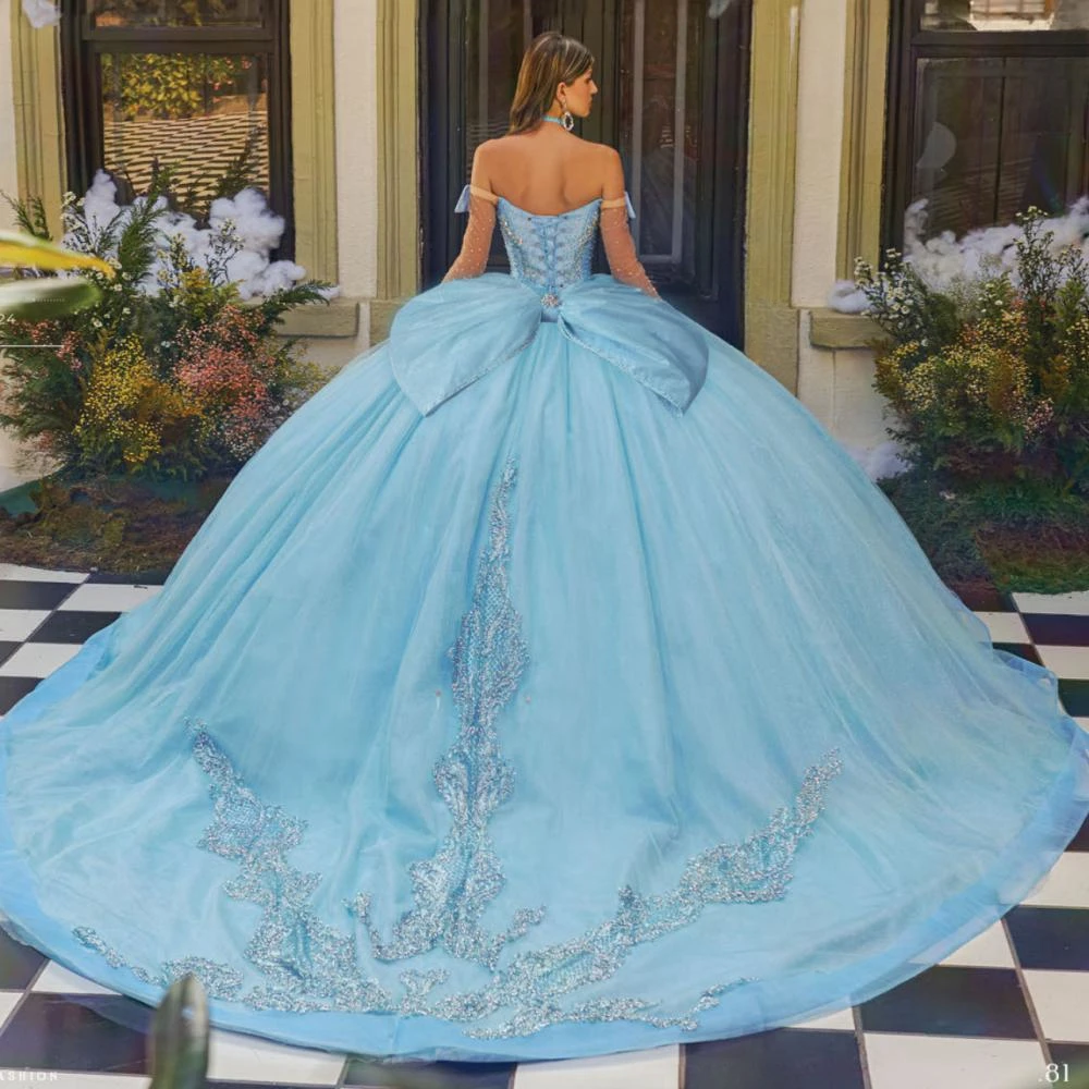 Блестящие бусины кристаллы Quinceanrra платья для выпускного вечера очаровательное