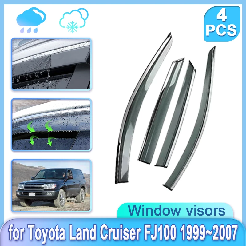 4x автомобильный козырек на окно дверь для Toyota Land Cruiser 100 J100 FJ100 LC100 1999~2007 защитные