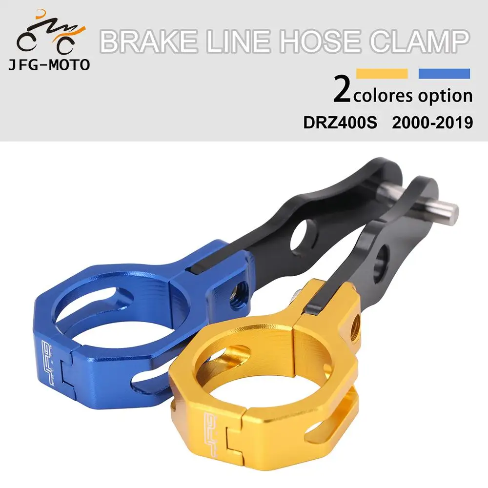 

For SUZUKI DRZ 400S DRZ400 S DRZ400S 2000-2019 2019 Motorcycle New CNC aluminum Front Brake Line Hose Clip Cable Clamp Holder