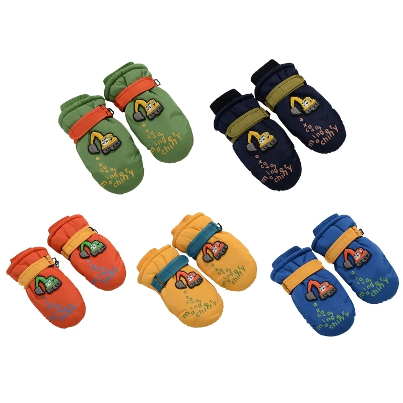 

От 3 до 5 лет Детские лыжные перчатки, флисовые теплые варежки для сноуборда, лыжные перчатки для детей, зимние велосипедные перчатки, плотны...