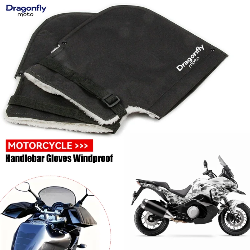 For HONDA ADV350 ADV 350 2021 2022 Motorcycle Handlebar Gloves Windproof Winter Warm Velvet Covers
