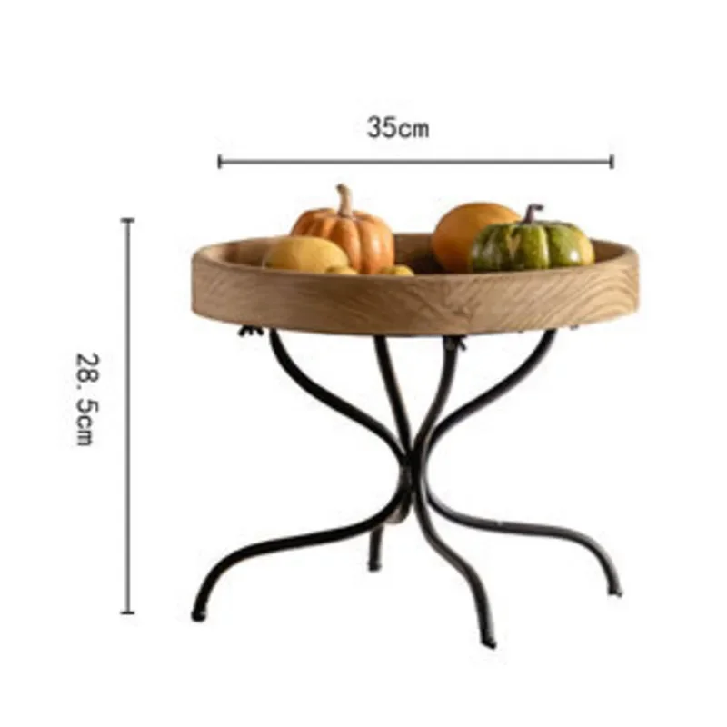 Деревянные полки для хранения во французском ретро-стиле гостиной поднос