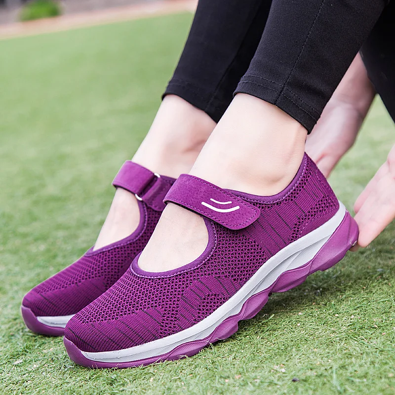 2022 Spring Summer Fashion Women's Flat Platform Shoes Women's Breathable Mesh Casual Sneakers Zapatos Mujer Women's Boat Shoes