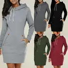 Современное платье-свитер выше колена, не скатывается, средняя талия, сохраняет тепло, женское платье