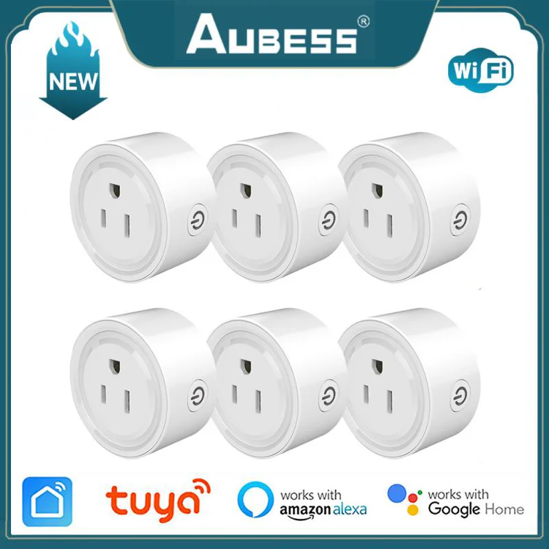 10A US Tuya Wifi Smart Plug Tuya Smart Life App Remote Control Outlets Smart Home Appliances Socket Works With Alexa Google Home