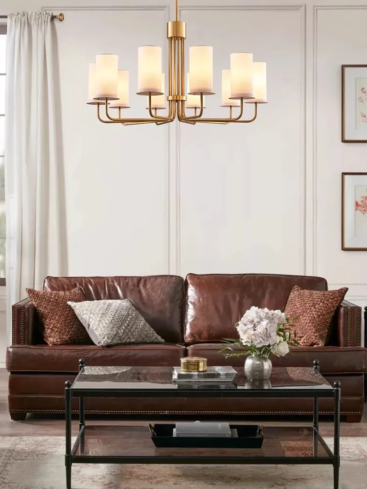 Люстра AiPaiTe итальянская Современная медная для гостиной столовой спальни