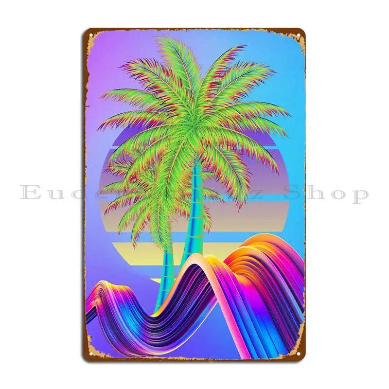 

Ultra Palm Tree Metal Sign Cinema Create Bar Printed Garage Tin Sign Poster