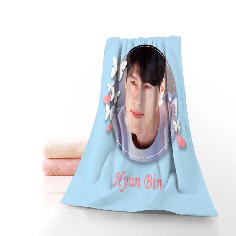 

35x75cm Towels Custom Hyun Bin Actor KPOP Printed Square Towels Microfiber Absorbent Drying Bath Towels Washcloth 9.29